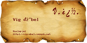 Vig Ábel névjegykártya